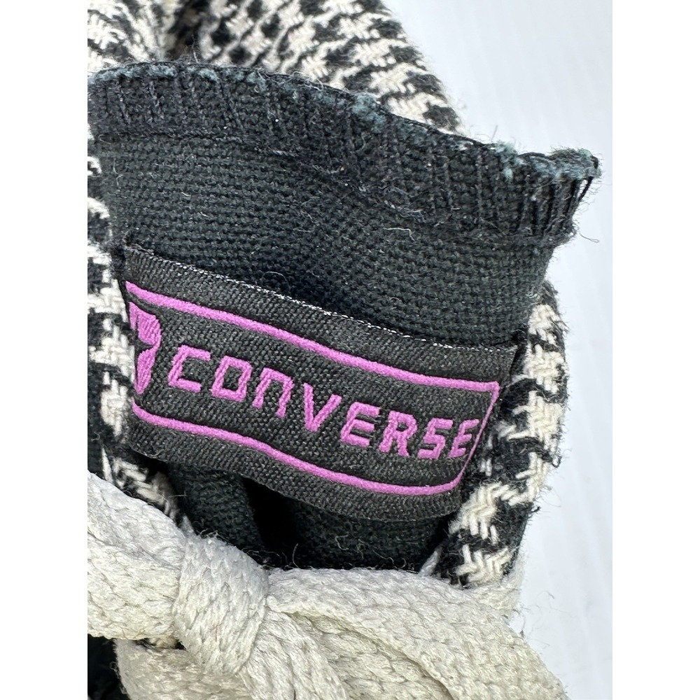 Converse Chuck Taylor All Star Black Houndstooth Canvas High Top Sneakers US 9 - Picture 15 of 16